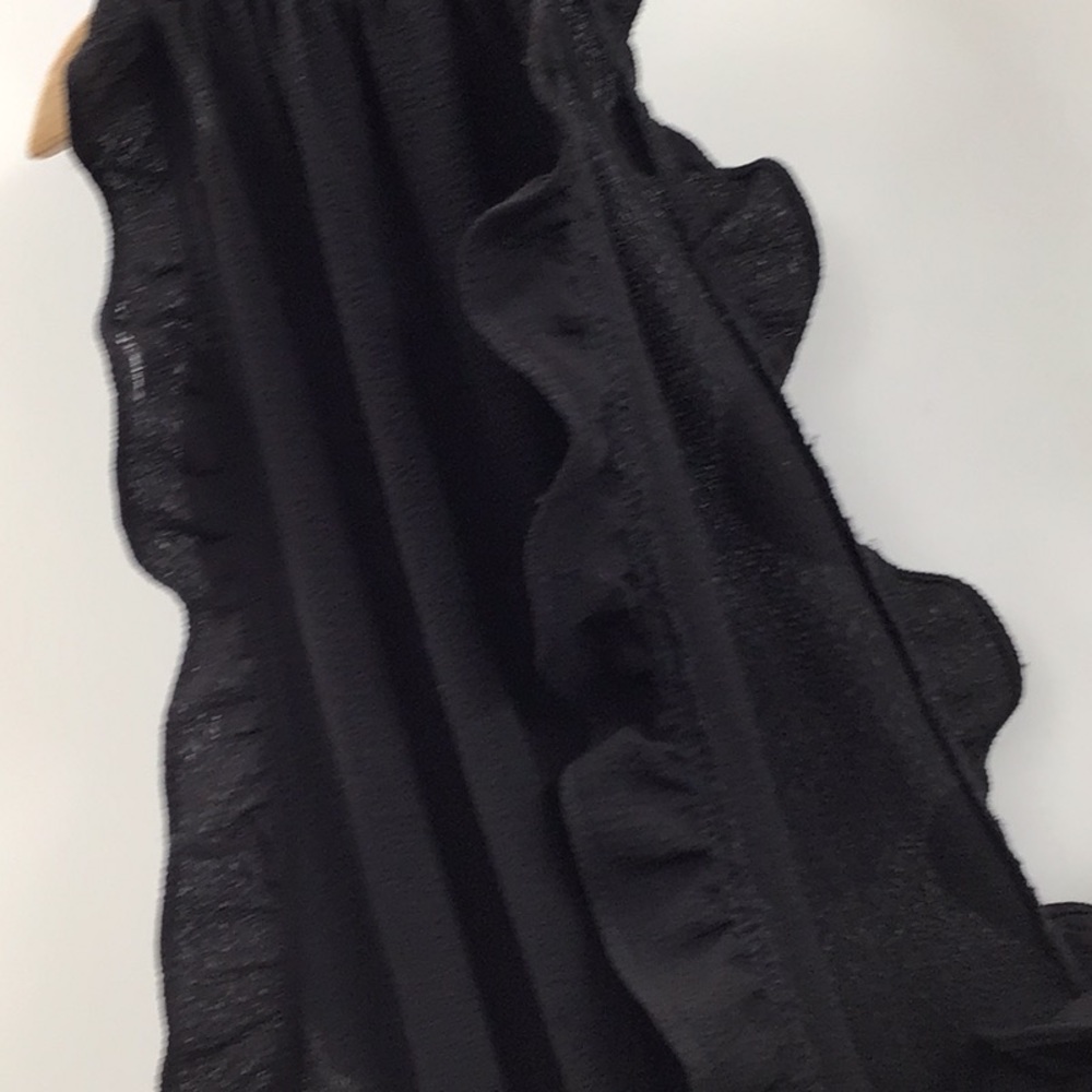 Max Studio Black Ruched Ruffled  romper - Picture 4 of 10